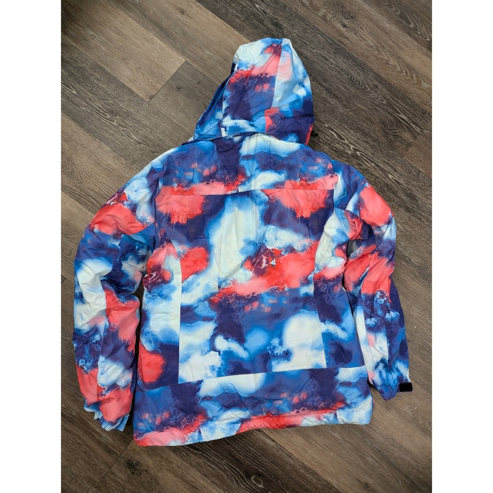 Wantdo Womens Mountain Ski Jacket Blue Pink Cloud Print Waterproof Hooded Size M - Picture 6 of 8